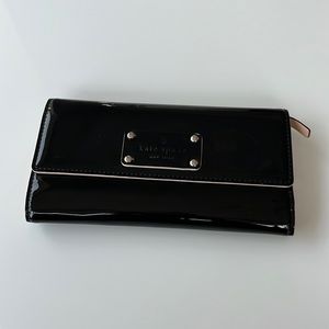 Black Patent Leather Wallet Kate Spade